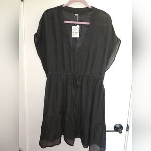 NWT Swimwear Cover Up Dress Black X-Large